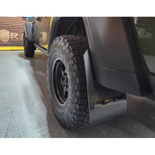 Load image into Gallery viewer, Rally Armor UR Series Black Mud Flaps with Metallic Black Logo for Jeep Gladiator (2020-2024)