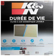 Load image into Gallery viewer, K&amp;N HVAC Filter 24 x 24 x 1 * Reusable Pleated Synthetic Air Filter with MERV 11 Rating