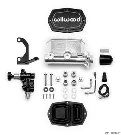 Wilwood Compact Tandem Master Cylinder 1 Inch Bore with Bracket and Valve - Part #wil261-14963-P