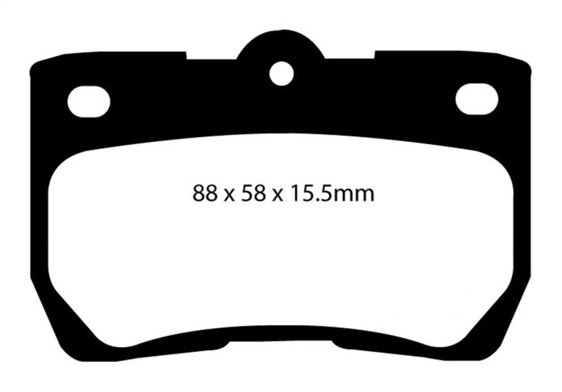 EBC Redstuff Ceramic Low Dust Rear Brake Pads for Lexus GS Models