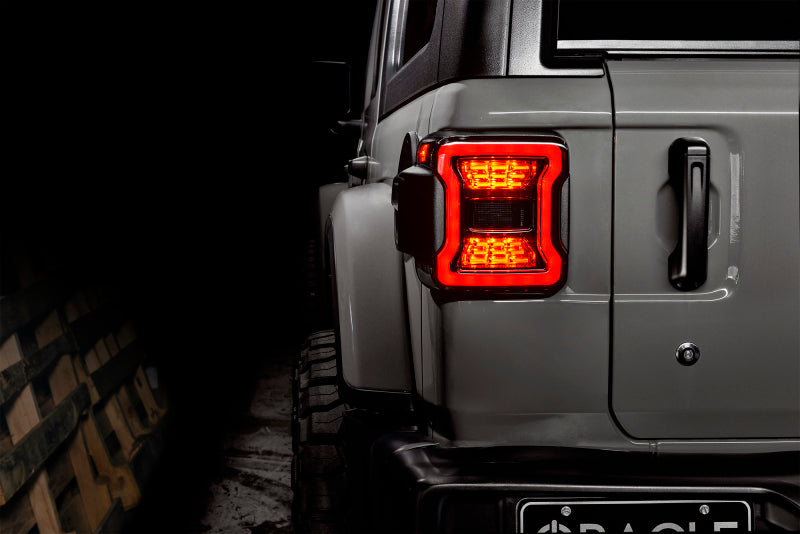 Oracle Lighting Jeep Wrangler JL Black Series LED Tail Lights – Aggressive Blacked-Out Design with Upgraded LEDs
