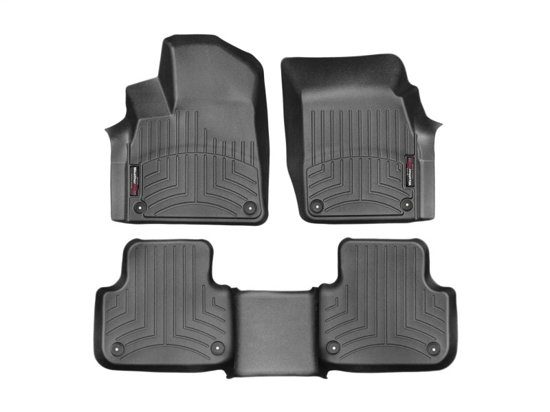 WeatherTech FloorLiner DigitalFit for Audi Q7 and Q8 * Custom Front and Rear Floor Mats, Black