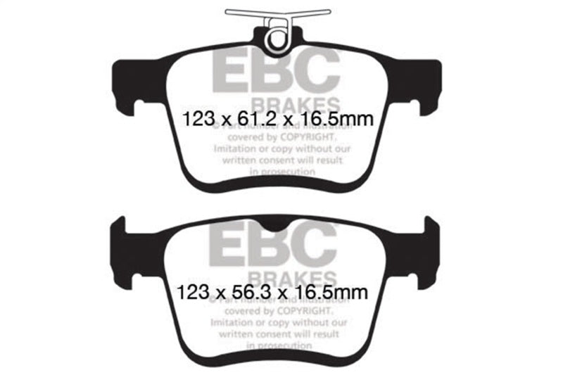 EBC DP32153C Redstuff Ceramic Rear Brake Pads for 2015 Audi A3 and Volkswagen Golf/GTI