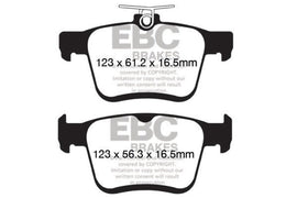 EBC DP32153C Redstuff Ceramic Rear Brake Pads for 2015 Audi A3 and Volkswagen Golf/GTI