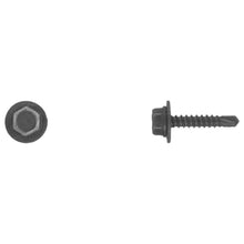 Load image into Gallery viewer, Black Hex Head Tek Trim Screws 4.2-1.41 x 20mm 12mm Washer
