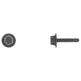 Black Hex Head Tek Trim Screws 4.2-1.41 x 20mm 12mm Washer