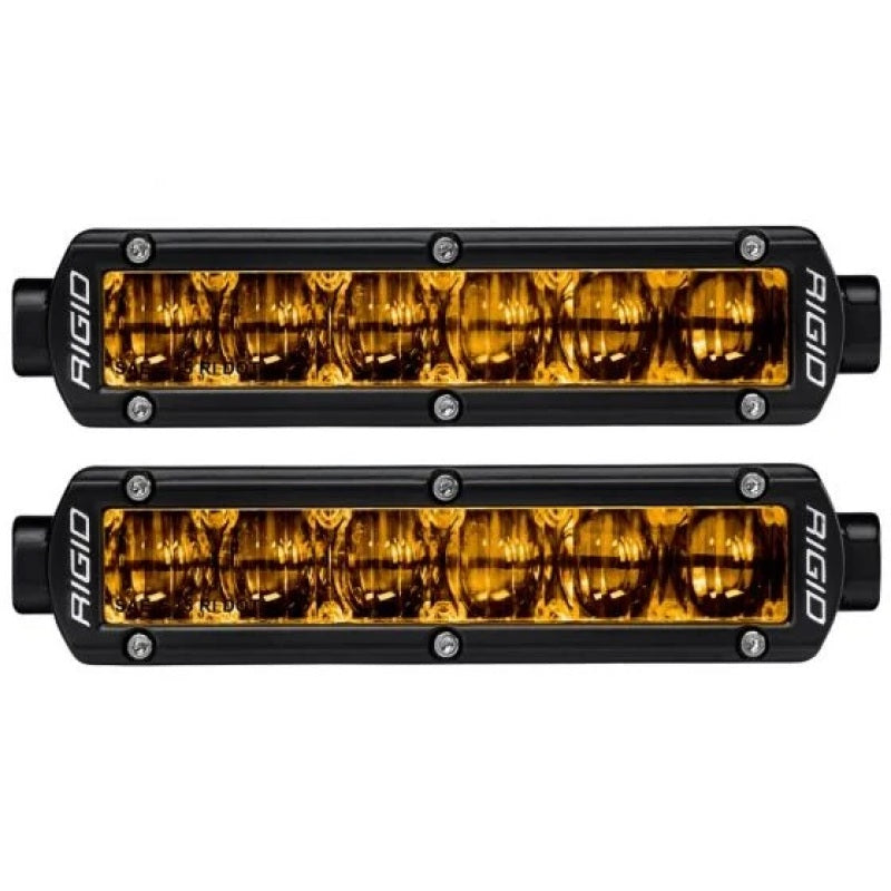 Rigid Industries 6-Inch SR-Series Pro Dot SAE Street Legal Selective Yellow Fog Lights (Pair) - Part #rig906704