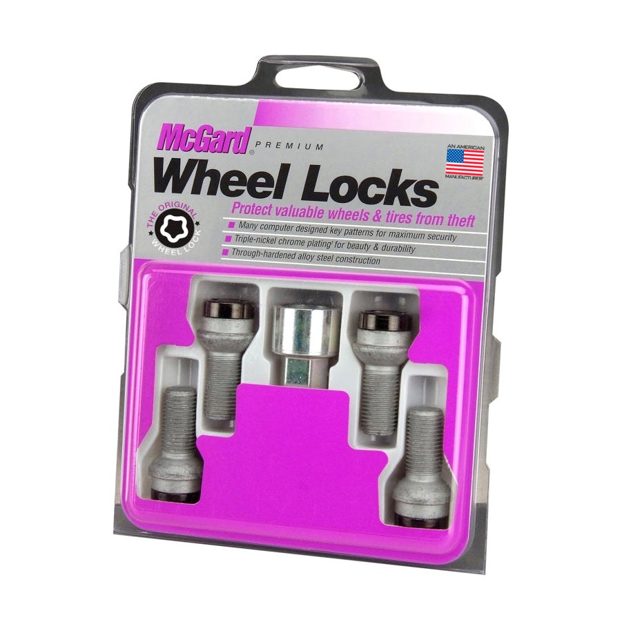 McGard Black Radius Seat Wheel Lock Bolt Set M14 x 1.5 for Mercedes-Benz Vehicles