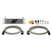 Load image into Gallery viewer, Mishimoto Universal Thermostatic 10 Row Oil Cooler Kit - Silver for Ford Mustang 2018-2021
