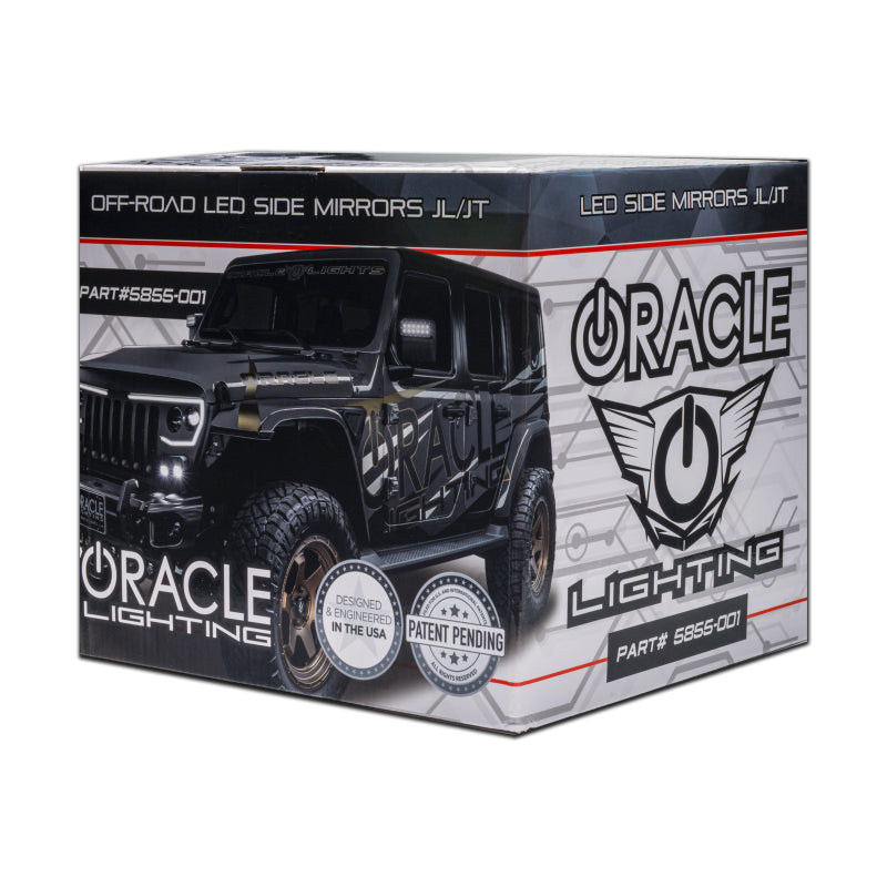 Oracle Lighting LED Off-Road Side Mirrors for Jeep Wrangler JL / Gladiator JT - Part #ORL5855-001