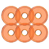 KC HiLiTES Cyclone V2 LED Replacement Lens - Amber - Pack of 6