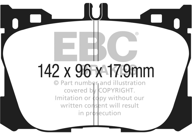 EBC Yellowstuff Brake Pads for Mercedes-Benz E300 W213 - High-Performance Street and Track Use