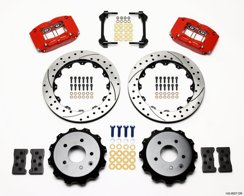 Wilwood Dynapro Rear Brake Kit with 13-Inch Drilled Rotors for Infiniti G35 and Nissan 350Z
