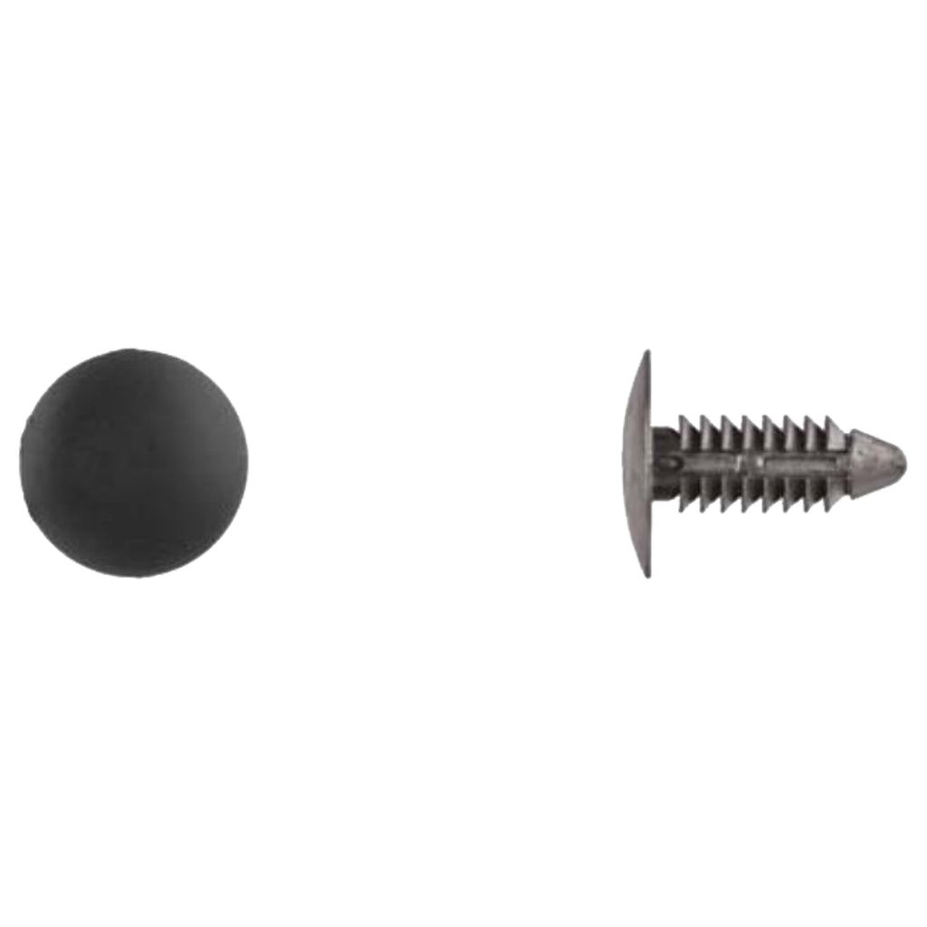 Black Nylon Shield Retainers 1/4" Hole Size 13/16" Stem