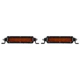 Rigid Industries SR-Series SAE 6-inch Amber PRO Edition LED Light Bar - Low Profile, Dust and Smoke Cutting for Off-Rroad, Overlanding, and Street Use