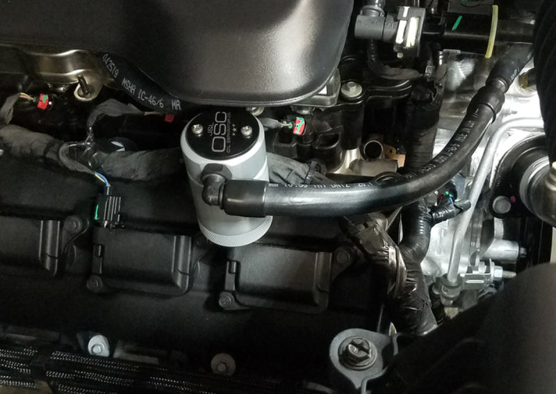 J&L jlt3067P-C Oil Separator 3.0 Passenger Side, Clear Anodized for 2019-2026 Ram 1500 5.7L