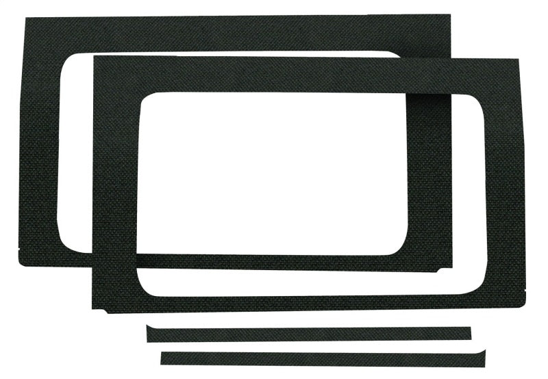 DEI Jeep Wrangler JL 4-Door Boom Mat Rear Side Window Trim Kit - Black