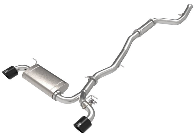 aFe Power Takeda 2021-2024 Toyota Supra 2.0L Cat-Back Exhaust System with Black Tips - 2.5 to 3 Inch Mandrel-Bent Stainless Steel