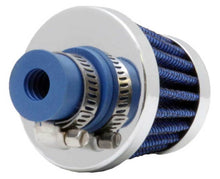 Load image into Gallery viewer, K&amp;N Engineering 62-1600BL Blue Crankcase Vent Filter with Chrome Top and Base