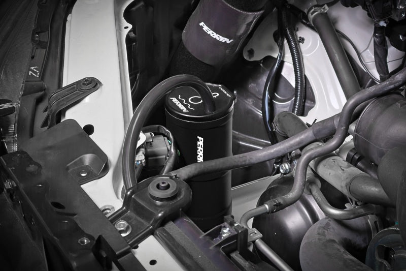 Perrin Performance Black Coolant Overflow Tank for Subaru WRX, STI, BRZ, GR86, FRS, and 86 - Part ASM-ENG-505BK
