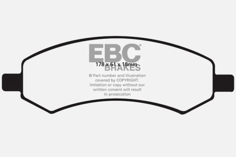 EBC Yellowstuff Brake Pads for Dodge Ram 1500 and Durango * Part Number ebcDP41738R