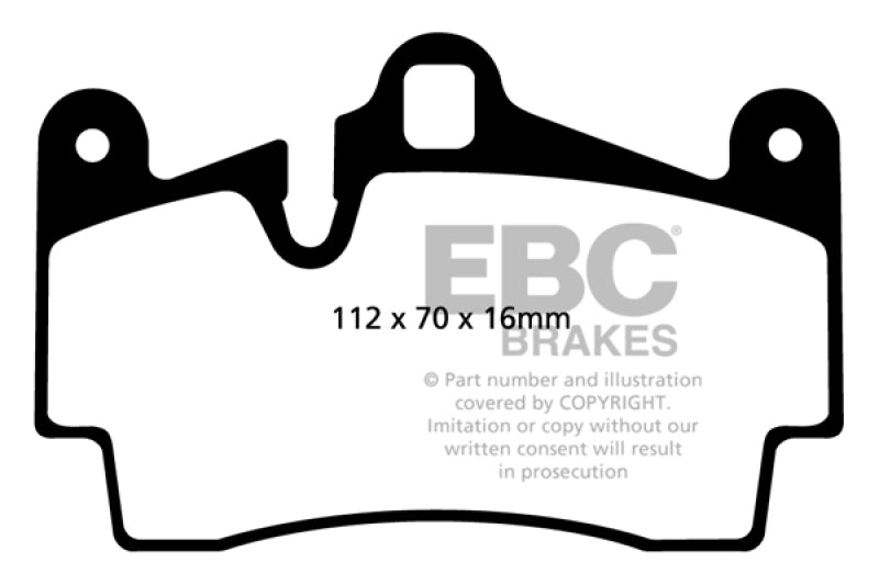 EBC Redstuff Ceramic Low Dust Brake Pads for Volkswagen Touareg (Part No. ebcDP31474C)