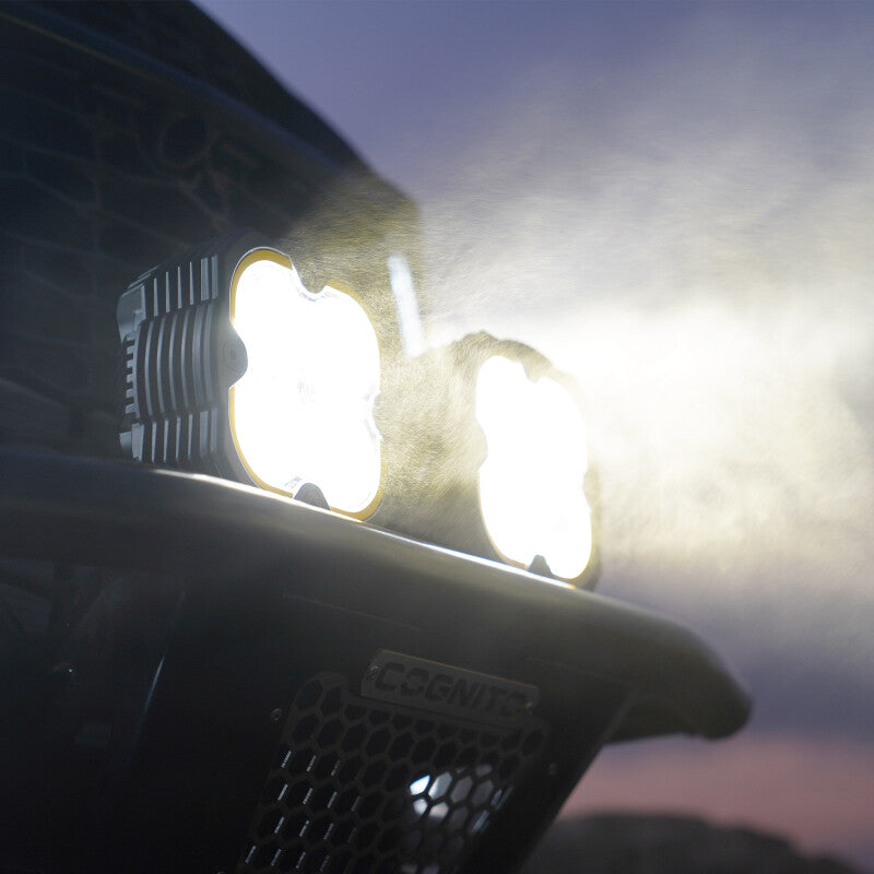 KC HiLiTES FLEX ERA 4 Single Light Master Kit * High-Performance Off-Road LED Light with IP68 Rating, Amber Backlighting, and Customizable Features