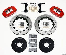 Wilwood Narrow Superlite 6R Front Hat Kit * 14-Inch Rotors for 1994-2004 Ford Mustang, Red Finish