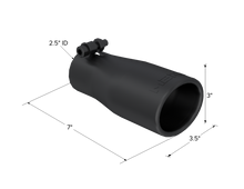 Load image into Gallery viewer, MBRP Universal Black Finish Oval Exhaust Tip 2.5 in. O.D. | 3.75 in. Inlet | 10 in. Length