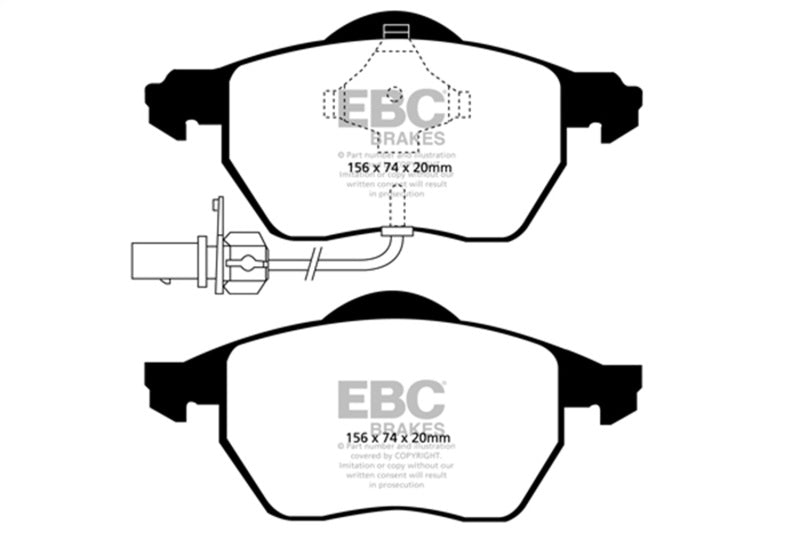 EBC DP41483R Yellowstuff Front Brake Pads for Audi A4, Audi A6 and Volkswagen Passat