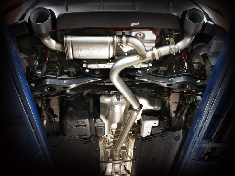 aFe Takeda 3 Inch Stainless Steel Cat-Back Exhaust System with Black Tips for Hyundai Kona N 2022-2023
