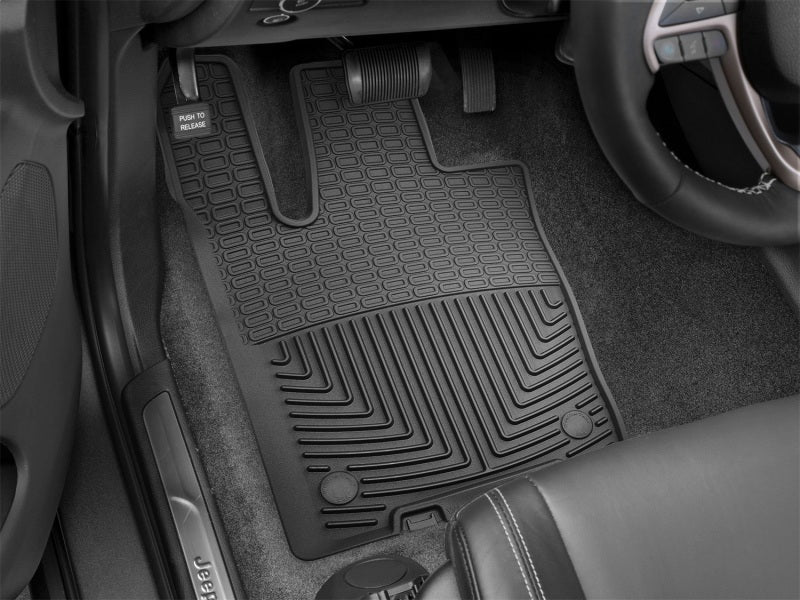 WeatherTech 2016+ Jeep Grand Cherokee and Dodge Durango Front All-Weather Rubber Floor Mats - Black