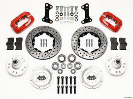 Wilwood Forged Dynalite Front Brake Kit for GM 1967-1969 Camaro and 1964-1974 A-Body Vehicles * 11-inch Rotors, Red Calipers