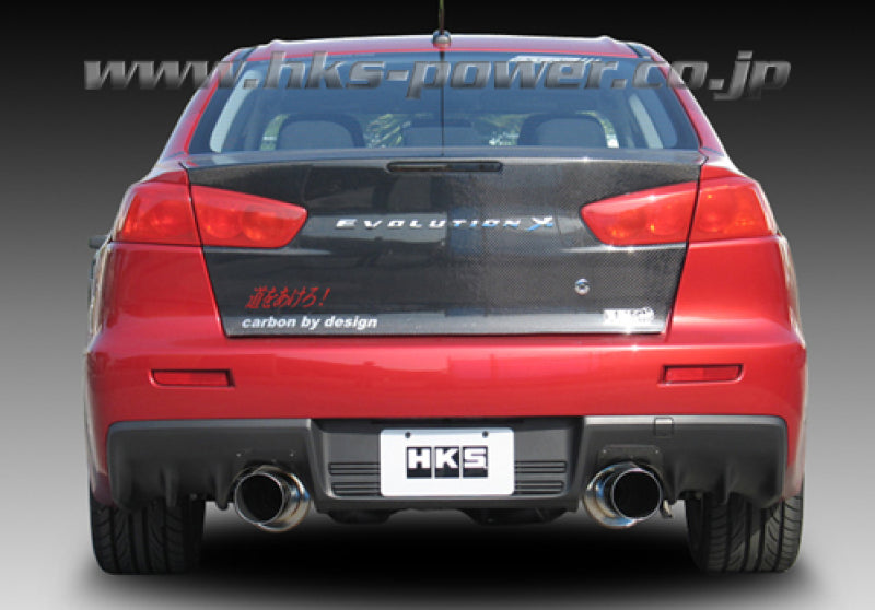 HKS Hi-Power Dual Tip Catback Exhaust for 2008-2009 Evo 10 – Part Number HKS31008-BM001
