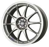 Enkei J10 16x7 Wheel with 5x112/114.3 Bolt Pattern and Machined Lip - Silver Finish
