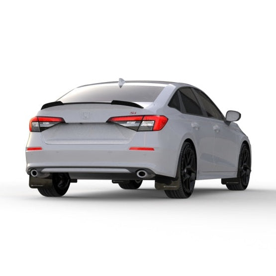 Rally Armor 22-25 Honda Civic UR Mud Flaps with Grey Logo – Durable Polyurethane Protection