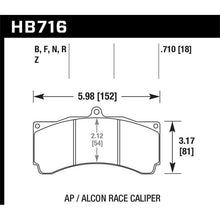 Load image into Gallery viewer, Hawk Performance - HPS Brake Pads with 0.710 Inch Thickness for AP Racing and Alcon Vehicles