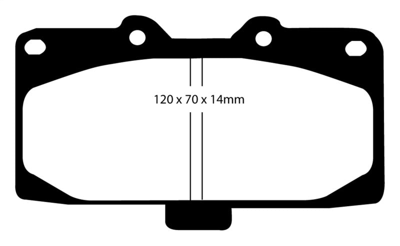 EBC Redstuff Ceramic Low Dust Brake Pads for Nissan 300ZX (1989-1996) - Part Number EBCDP31200C