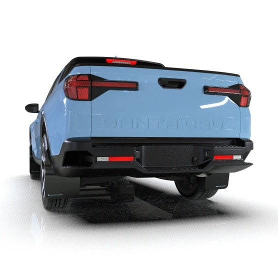 Rally Armor 22-25 Hyundai Santa Cruz Black Mud Flap with Grey Logo – Durable Polyurethane Mud Guards for All Weather Conditions
