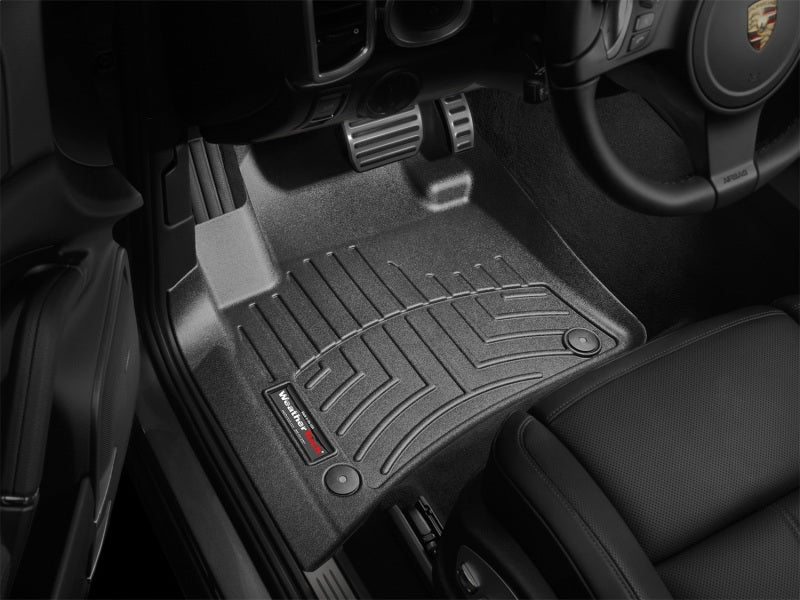 WeatherTech DigitalFit Front FloorLiner Black for Porsche Cayenne and Volkswagen Touareg, Part Number WET443331