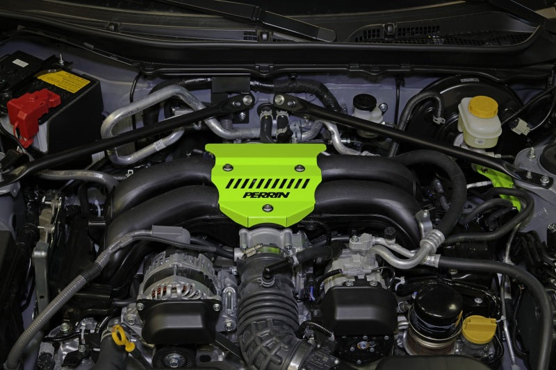 Perrin Performance Neon Yellow Engine Cover for 2022-2025 Subaru BRZ and Toyota GR86 - Part PSP-ENG-162NY