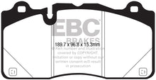 Load image into Gallery viewer, EBC Redstuff Ceramic Low Dust Front Brake Pads for Cadillac CTS and Chevrolet Camaro