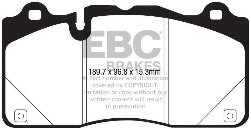 EBC Yellowstuff Brake Pads for Chevrolet Camaro and Cadillac CTS-V * Part Number EBCDP43050R