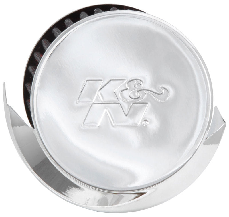 K&N Engineering 62-1516 Chrome Crankcase Vent Filter with Deflector Shield