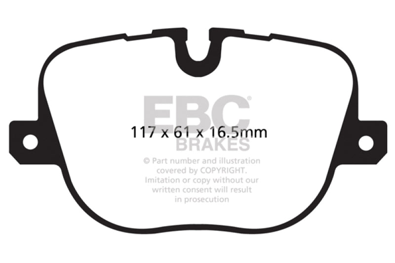 EBC Greenstuff 6000 Series Rear Brake Pads for Land Rover Range Rover (Part Number: ebcDP62068)