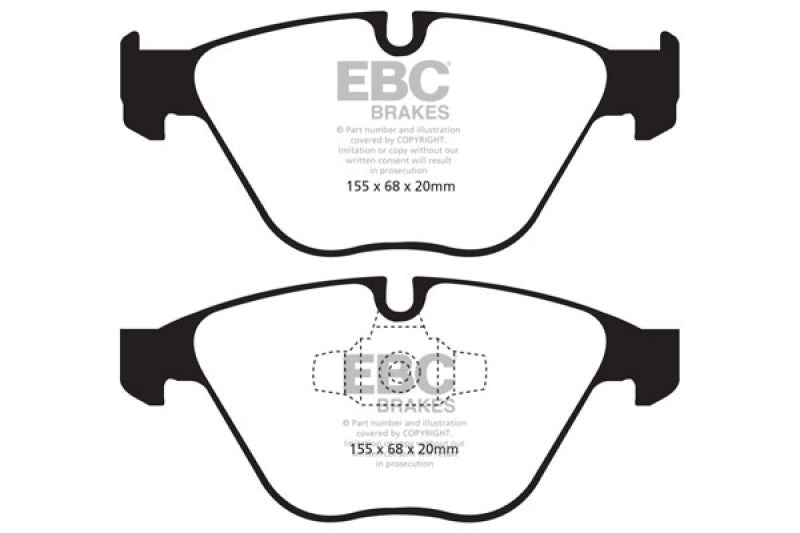 EBC Redstuff Ceramic Low Dust Front Brake Pads for BMW 328i and X1 (Part No. EBC DP31512C)