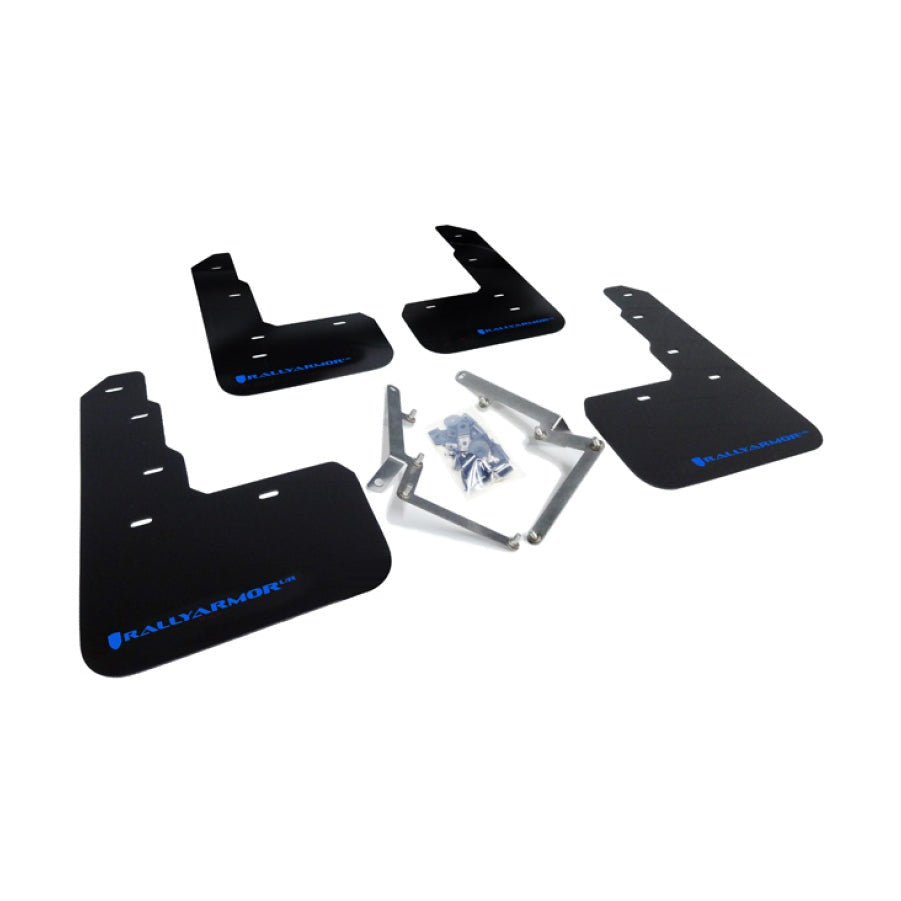 Rally Armor 17-22 Honda Civic Type R Black UR Mud Flap with Blue Logo