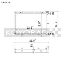 Load image into Gallery viewer, Koyo Nissan 240SX V8 Swap and KA24 Turbo Radiator – Manual Transmission Only