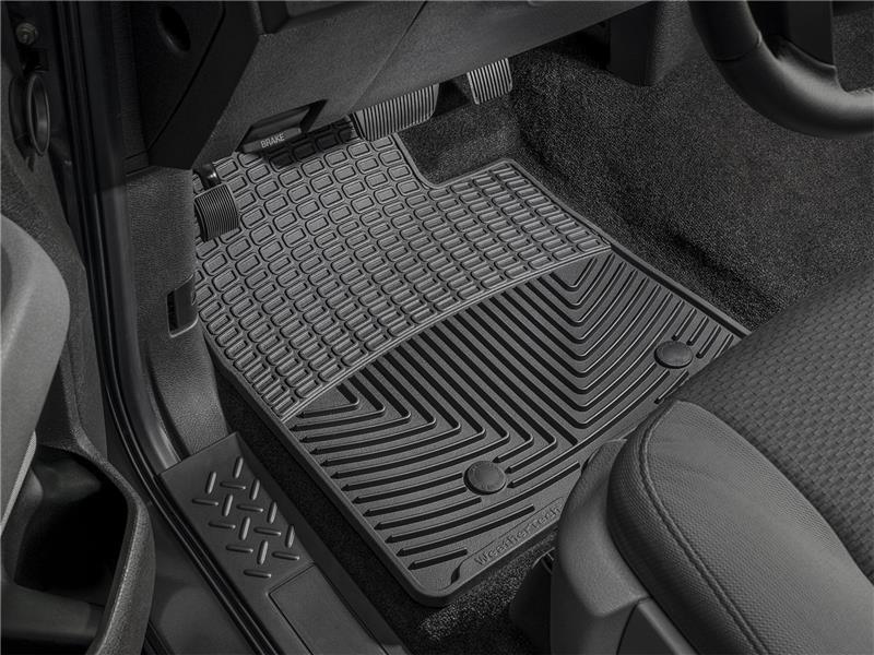 WeatherTech All-Weather Front Floor Mats for Chevrolet Avalanche 2011 and GMC Sierra 2010-2011, Black - Part No. wetW72
