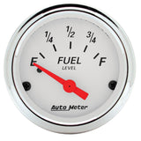 AutoMeter Arctic White 52mm Electronic Fuel Level Gauge Part #ATM1315